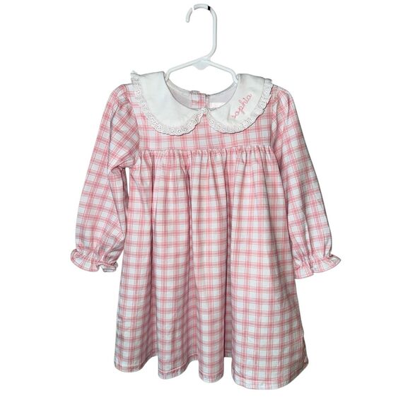 Cecil & Lou Other - Cecil & Lou Monogrammed (Sophia) Baby Girl Peter Pan Collar Gingham Dress 2T